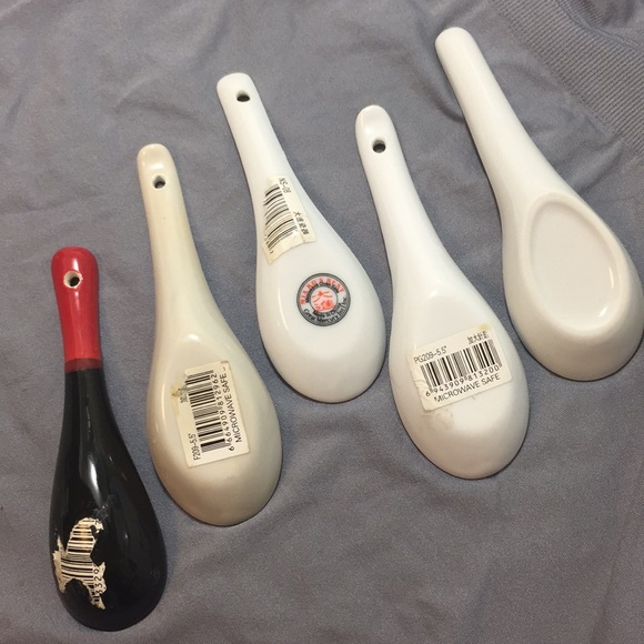 🏯💕CHINESE SOUP / DUCK SPOONS🇨🇳💮5 CERAMIC🎉💚 - Picture 7 of 7